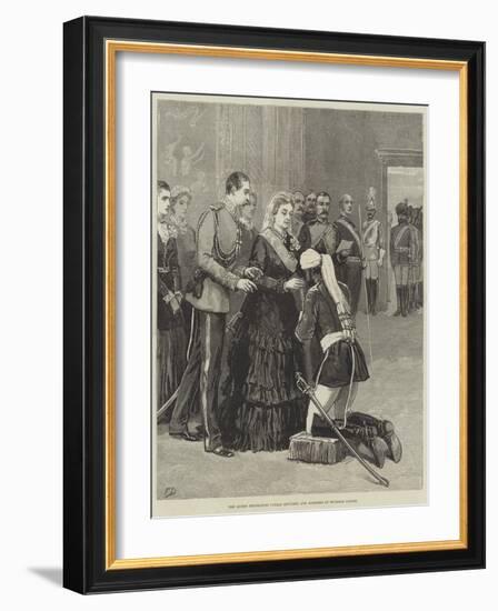 The Queen Decorating Indian Officers and Soldiers at Windsor Castle-Frank Dadd-Framed Giclee Print