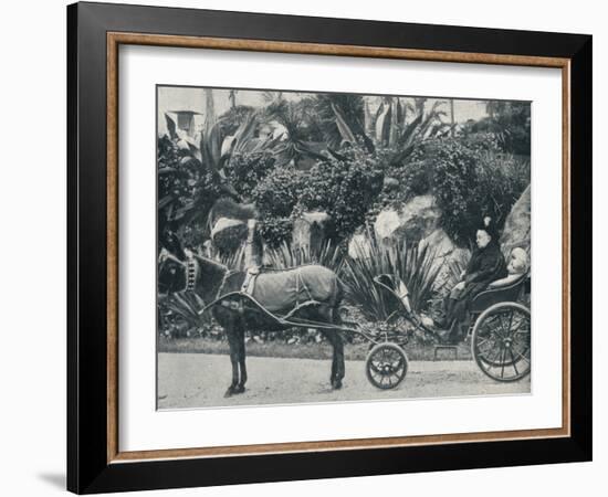 The Queen Driving in the Grounds of the Grand Hotel at Grasse During Her Holiday in the Riviera in-Alexander Lamont Henderson-Framed Photographic Print