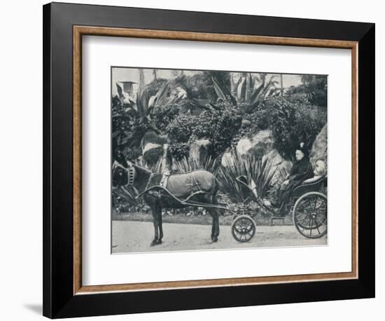 The Queen Driving in the Grounds of the Grand Hotel at Grasse During Her Holiday in the Riviera in-Alexander Lamont Henderson-Framed Photographic Print