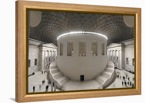 The Queen Elizabeth Ii Great Court at Night-null-Framed Stretched Canvas