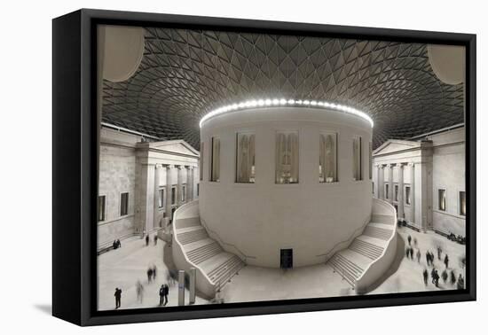 The Queen Elizabeth Ii Great Court at Night-null-Framed Stretched Canvas