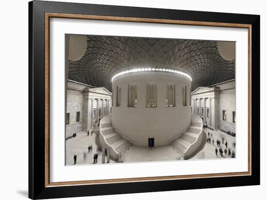 The Queen Elizabeth Ii Great Court at Night-null-Framed Art Print