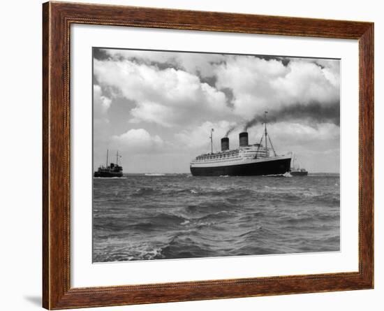 The "Queen Elizabeth" the Largest of the P-null-Framed Photographic Print