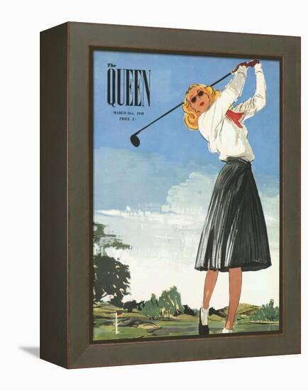 The Queen, Golf Womens Magazine, UK, 1940-null-Framed Premier Image Canvas