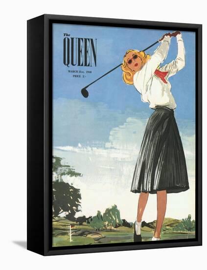 The Queen, Golf Womens Magazine, UK, 1940-null-Framed Premier Image Canvas