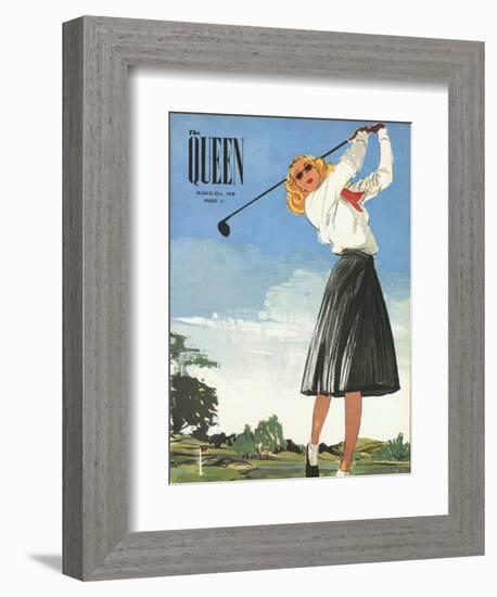 The Queen, Golf Womens Magazine, UK, 1940-null-Framed Premium Giclee Print