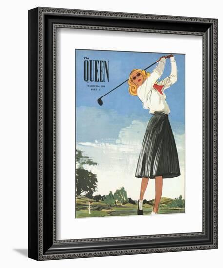 The Queen, Golf Womens Magazine, UK, 1940-null-Framed Premium Giclee Print