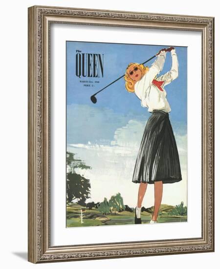 The Queen, Golf Womens Magazine, UK, 1940-null-Framed Giclee Print