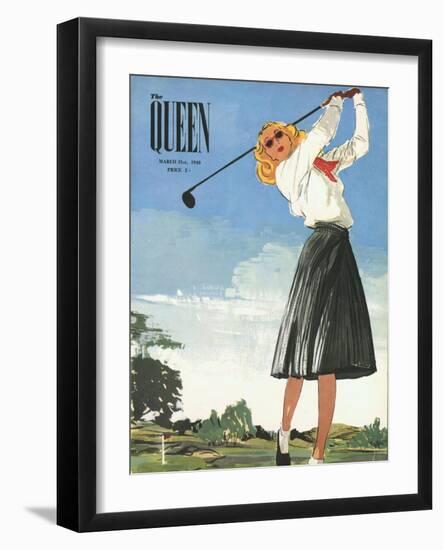 The Queen, Golf Womens Magazine, UK, 1940-null-Framed Giclee Print