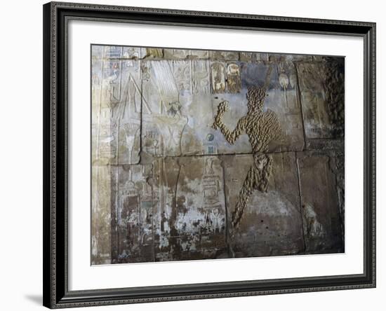 The Queen Hatshepsut before the God Min-null-Framed Photographic Print