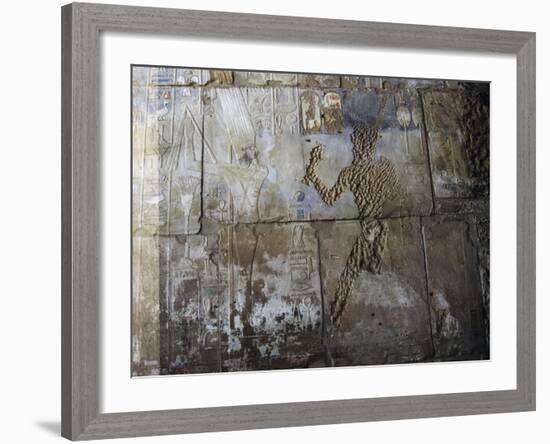 The Queen Hatshepsut before the God Min-null-Framed Photographic Print