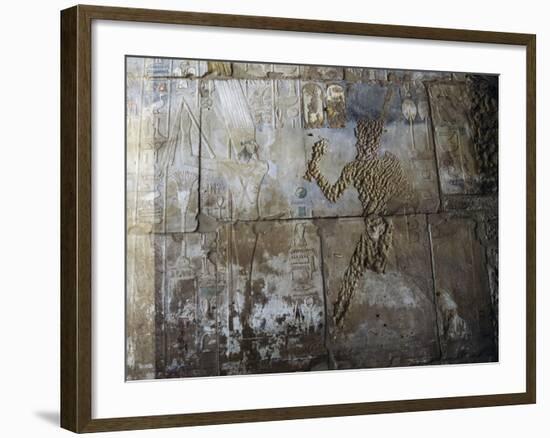 The Queen Hatshepsut before the God Min-null-Framed Photographic Print