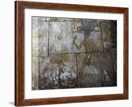 The Queen Hatshepsut before the God Min-null-Framed Photographic Print