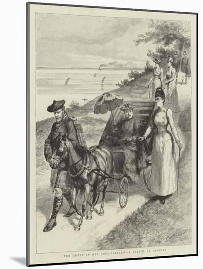 The Queen in Her Pony-Carriage, a Sketch at Osborne-Godefroy Durand-Mounted Giclee Print