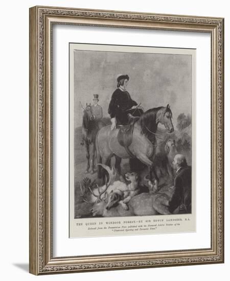 The Queen in Windsor Forest-Edwin Landseer-Framed Giclee Print