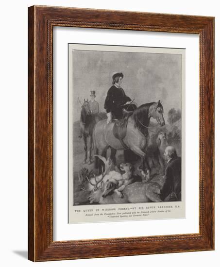 The Queen in Windsor Forest-Edwin Landseer-Framed Giclee Print