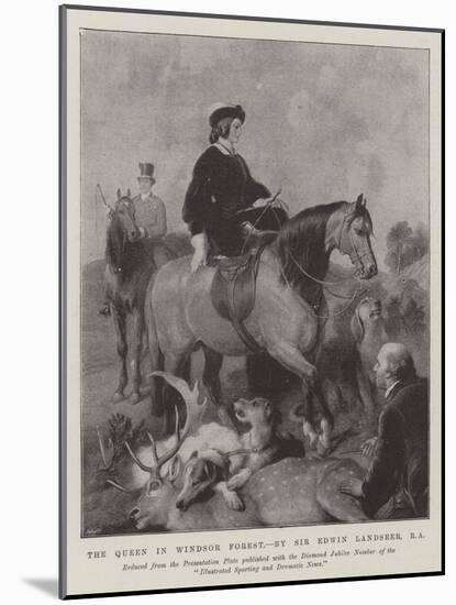 The Queen in Windsor Forest-Edwin Landseer-Mounted Giclee Print
