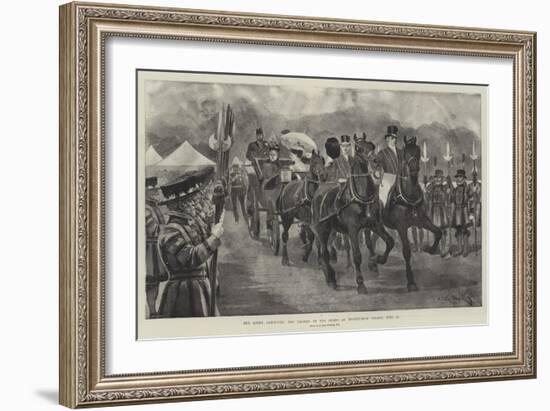 The Queen Inspecting the Yeomen of the Guard at Buckingham Palace, 23 June-Richard Caton Woodville II-Framed Giclee Print