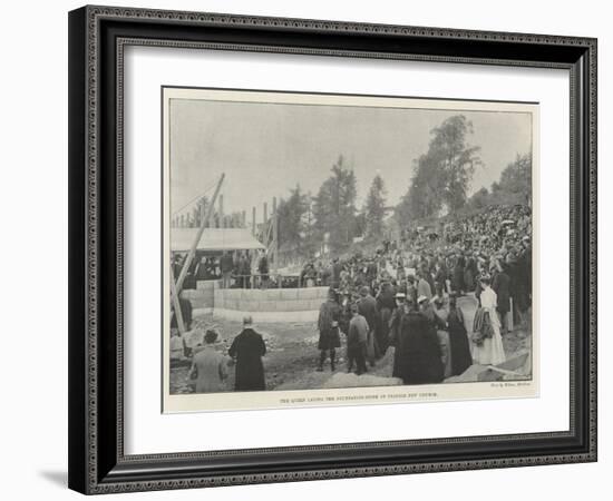 The Queen Laying the Foundation-Stone of Crathie New Church-null-Framed Giclee Print