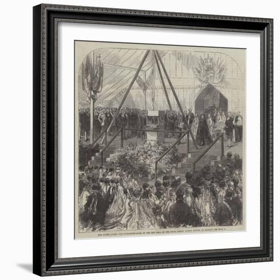 The Queen Laying the Foundation-Stone of the New Hall of the Royal Albert Orphan Asylum, at Bagshot-Charles Robinson-Framed Giclee Print