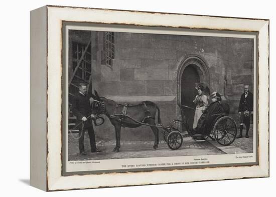 The Queen Leaving Windsor Castle for a Drive in Her Donkey-Carriage-null-Framed Premier Image Canvas