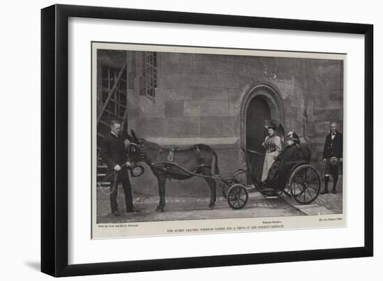 The Queen Leaving Windsor Castle for a Drive in Her Donkey-Carriage-null-Framed Giclee Print