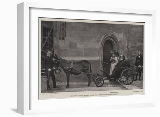 The Queen Leaving Windsor Castle for a Drive in Her Donkey-Carriage-null-Framed Giclee Print