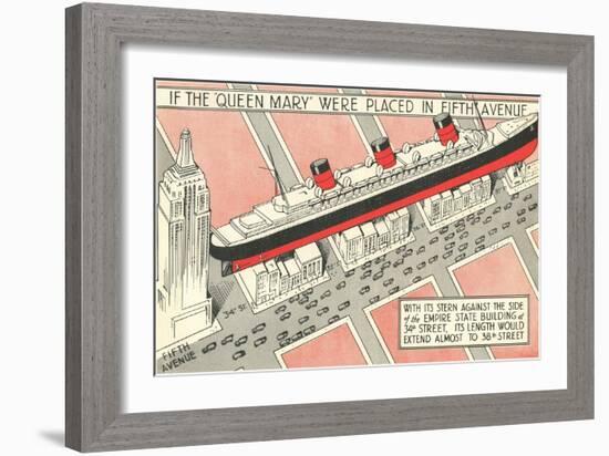 The Queen Mary on Fifth Avenue-null-Framed Art Print