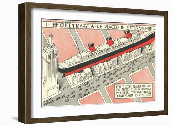 The Queen Mary on Fifth Avenue-null-Framed Art Print