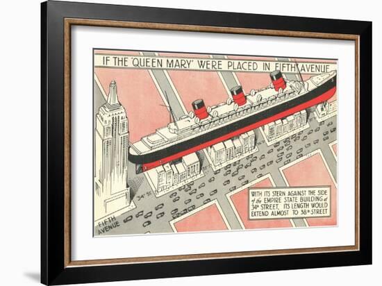 The Queen Mary on Fifth Avenue-null-Framed Art Print