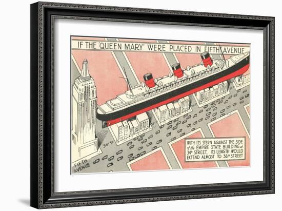 The Queen Mary on Fifth Avenue-null-Framed Art Print