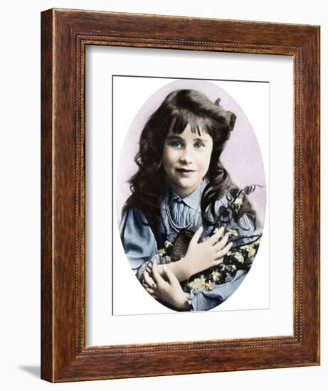 The Queen Mother at seven years old, 1907 (1937)-Unknown-Framed Photographic Print