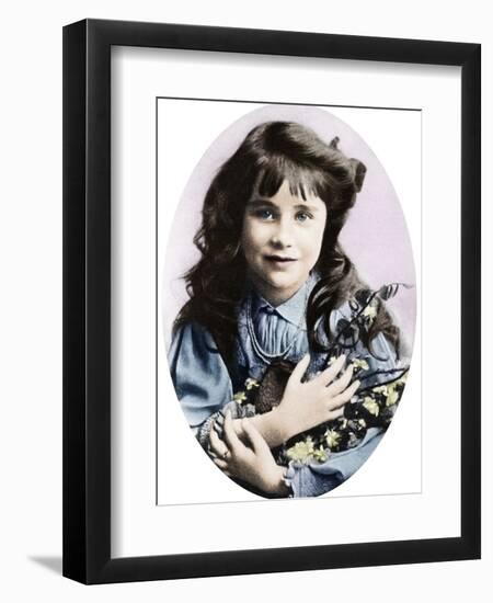 The Queen Mother at seven years old, 1907 (1937)-Unknown-Framed Photographic Print