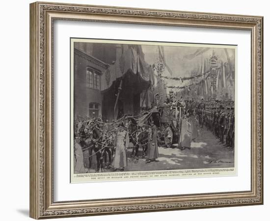 The Queen of Holland and Prince Henry, in the State Carriage, Arriving at the Groote Kerke-Frederic De Haenen-Framed Giclee Print