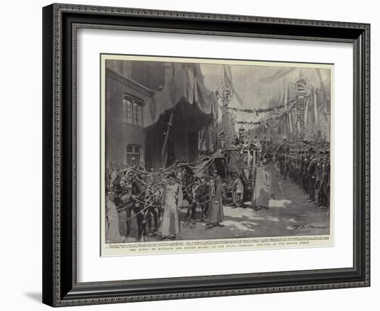 The Queen of Holland and Prince Henry, in the State Carriage, Arriving at the Groote Kerke-Frederic De Haenen-Framed Giclee Print