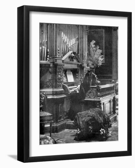 The Queen of Romania Playing the Organ, 1904-null-Framed Giclee Print