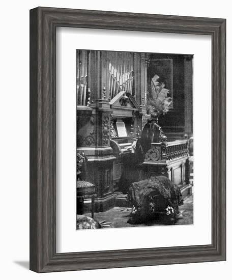 The Queen of Romania Playing the Organ, 1904-null-Framed Giclee Print