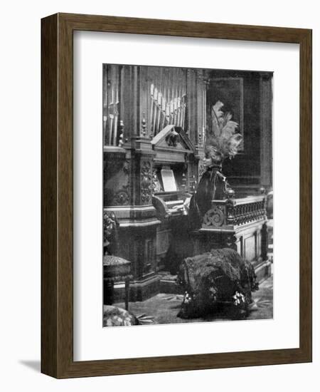 The Queen of Romania Playing the Organ, 1904-null-Framed Giclee Print