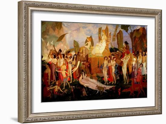 The Queen of Sheba, 1923 (Tempera on Panel)-John Duncan-Framed Giclee Print