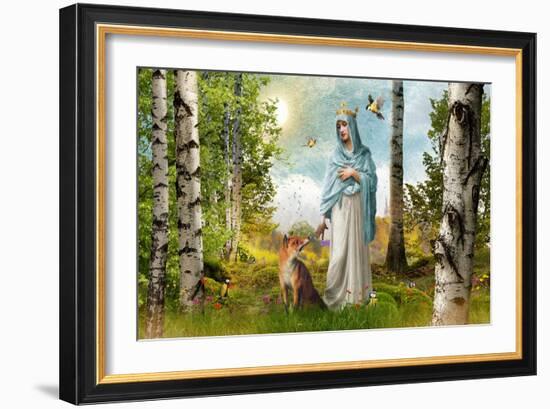 The Queen of the Forest (day), 2021, (digital collage)-Trygve Skogrand-Framed Giclee Print