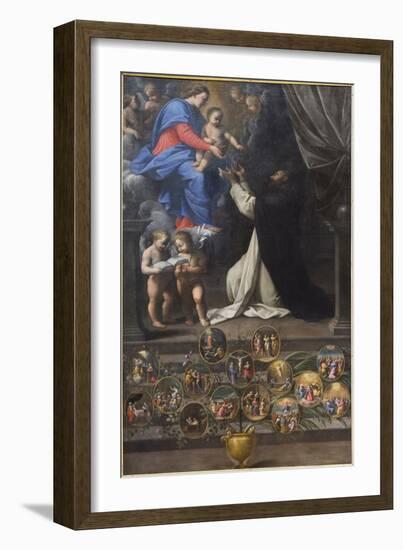 The Queen of the Rosary, 1596-98 (Oil on Canvas)-Guido Reni-Framed Giclee Print
