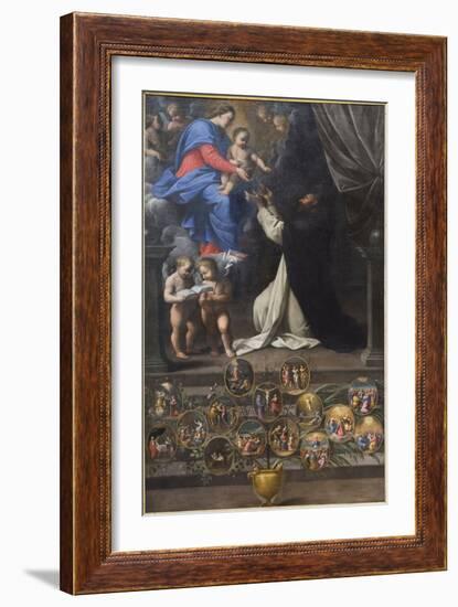 The Queen of the Rosary, 1596-98 (Oil on Canvas)-Guido Reni-Framed Giclee Print