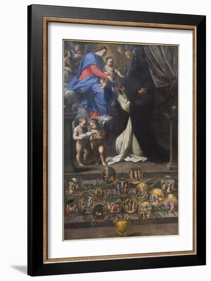 The Queen of the Rosary, 1596-98 (Oil on Canvas)-Guido Reni-Framed Giclee Print