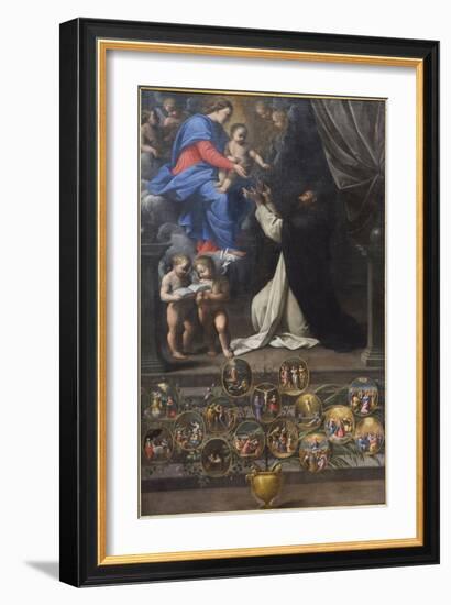 The Queen of the Rosary, 1596-98 (Oil on Canvas)-Guido Reni-Framed Giclee Print