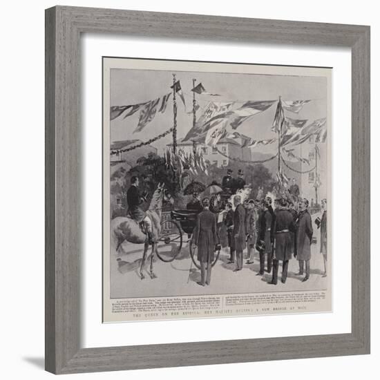 The Queen on the Riviera, Her Majesty Opening a New Bridge at Nice-null-Framed Giclee Print