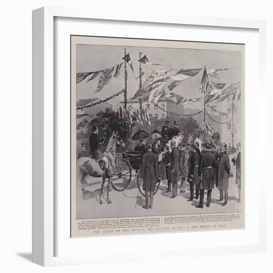 The Queen on the Riviera, Her Majesty Opening a New Bridge at Nice-null-Framed Giclee Print