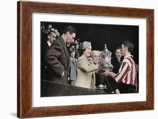 'The Queen Presents The Cup', 1937-Unknown-Framed Giclee Print