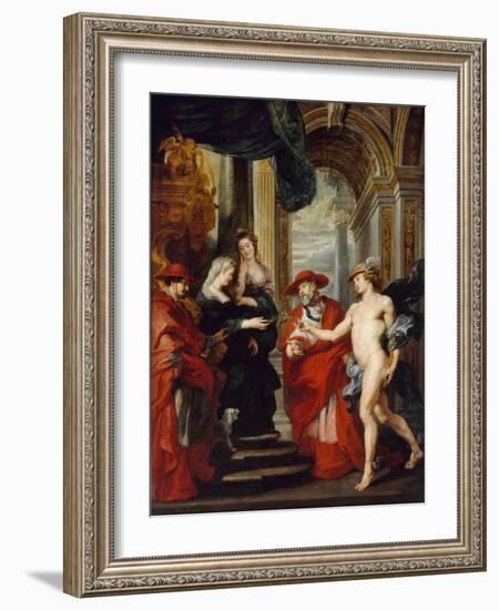 The Queen Receiving Offers of Peace-Peter Paul Rubens-Framed Giclee Print