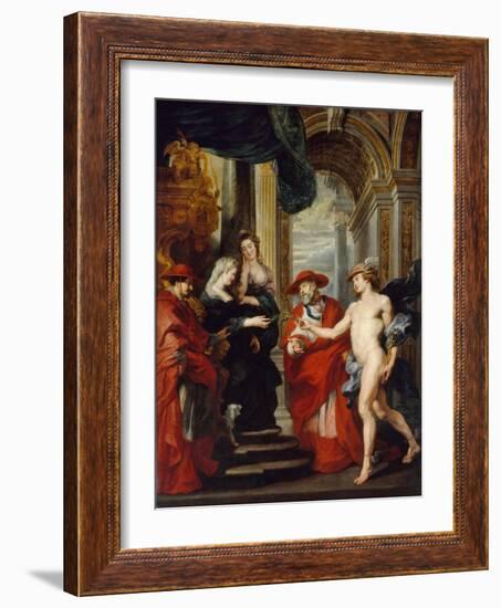 The Queen Receiving Offers of Peace-Peter Paul Rubens-Framed Giclee Print