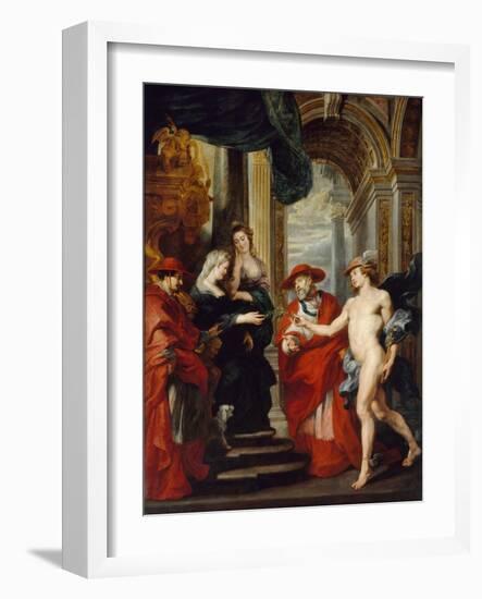 The Queen Receiving Offers of Peace-Peter Paul Rubens-Framed Giclee Print